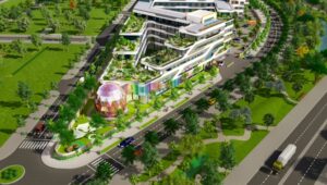Trường được thiết kế với ý tưởng chiếc du thuyền chở ước mơ của học sinh vươn ra biển lớn